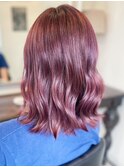 20代30代40代大人可愛い髪質改善カラーピンクブラウン肩ライン