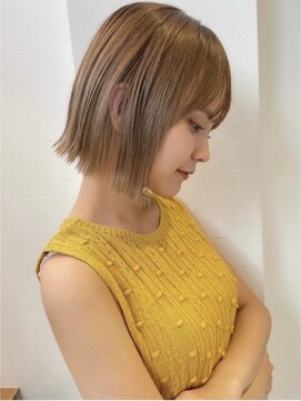 ロンドカスティーヨ 四日市(Lond castillo) 【futaba】切りっぱなしボブ/外ハネボブ/ベージュカラー