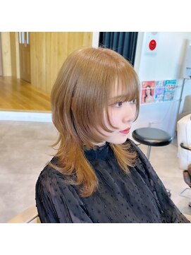 ブランニューロミエ 野田阪神店(Brand new lomie) マレットウルフ×ベージュカラー