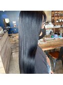 ブルーブラック/ブリーチ無し/ロングヘア
