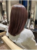 ピンクブラウン×ツヤ重視ニュアンスカラー【ブリーチなし】