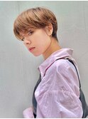 マッシュショート×細めハイライト◎