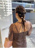 結婚式お呼ばれヘアセット