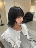 透明感カラー ツヤツヤ黒髪ボブ