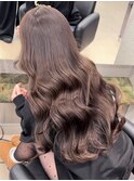 暗髪/ツヤ髪/韓国/レイヤーカット/前髪カット/トリートメント/栄