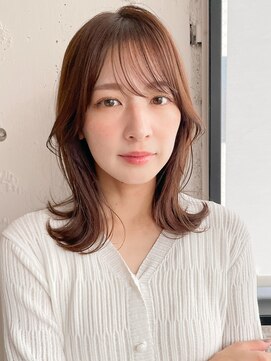 アグノス 青山(Agnos) 小顔 似合わせカット メルティーカラー ウェーブミディアム
