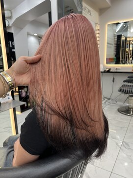 ラピス 渋谷本店(Lapis) エンドカラー/ピンクカラー/レイヤーカット/デザインカラー