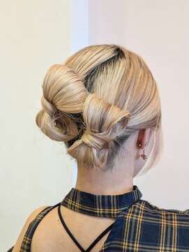 ミディアムヘア☆ダブルリボンヘアアレンジ