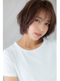 □カシスブラウンくせ毛風Ａラインボブ204-2★戸頭20代30代40代