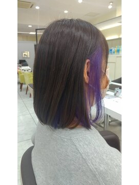 プールドゥマン 屯田(POUR DEMAIN) 【POURDEMAIN】インナーカラーパープル