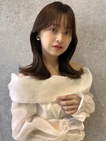 アース 三軒茶屋店(HAIR&MAKE EARTH) 三軒茶屋_レディース_セミロング_ブラウン_韓国巻き_コテ巻き_