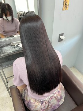 オズ 郡山桑野店(OZ) イメチェンハッシュカットフルバング似合わせレッドブラウン