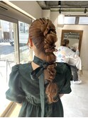 【ADORE 横浜】パーティーヘアセット×編み下ろし×ポニーテール