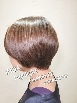 松本平太郎美容室 吉祥寺パートファイブ(PART5) グラデーションボブ×イノアカラー×ハイライト
