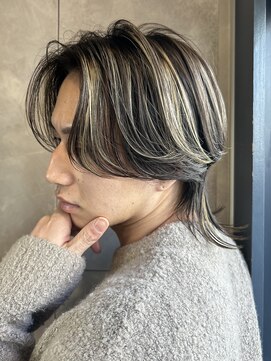 トルネード(TORNADO) ウルフカット ハイライト 韓国ヘア メンズカット S222