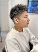 ツーブロックアップバング刈り上げショートビジネスカジュアル