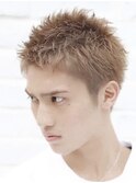 渋谷アップバングスパイキーショートツーブロックフェード30代◆