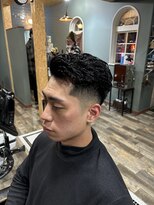スタンドバーバー 柏(STAND BARBER) MEN’S/リバースセンターパート/ニュアンスパーマ/柏