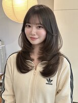 アンカーバイナチュラル(anchor by natural)&nbsp;韓国風/レイヤー/前髪カット/オリーブ/透明感/ハッシュカット
