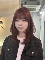ヘアーアンドメイク シークタチカワ 立川店(Hair&Make Seek)&nbsp;【澤飯】ブリーチなしピンクベージュ×ミディアムハッシュカット