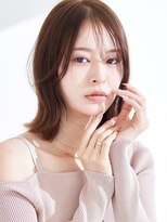 ラフィス ヘアー ピーチ 岡山店(La fith hair peach)&nbsp;【La fith】ふんわりくびれボブ×オリーブベージュ