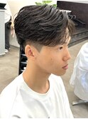 MEN’S/ニュアンスパーマ/曲がる縮毛矯正/センターパート/船橋