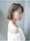 流しバング 内巻きスタイリング ショートボブ☆