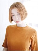 ハイトーンセンターパートボブ