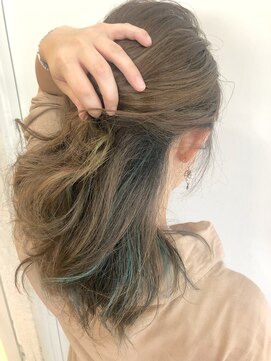 ヘアーワークス ヘルム 渋谷店(HAIR WORKS HELM) nansp☆turquoise highlight☆