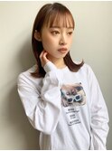 【山田】ツヤストレート切りっぱなし外ハネミディ