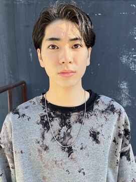 クオル 立川(QOL) ニュアンスパーマセンターパートかきあげ七三ツーブロック韓国