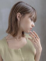 ハバナ 新宿(HAVANA)&nbsp;大人可愛い×オリーブベージュ× シースルーくびれボブ