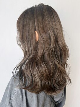 アイティーバイアルバム 八王子店(IT by ALBUM) オリーブべジュロング_グレージュカラーボブウルフ_ba403571