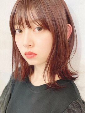 テテ(tete.) 切りっぱなしこなれミディアムレイヤー×ピンクラベンダー