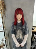 【SUGIMOTO MANA】レイヤーカット/ウルフ/デザインカラー/赤髪