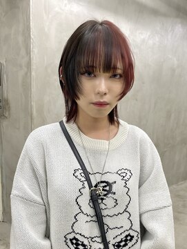 ソーコ 渋谷(SOCO) ネオウルフパーマスパイラルパーマ顔まわりレイヤーパーマウルフ