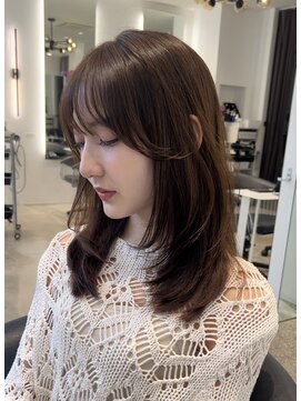 ルル 表参道(lulu.) メルティカラー ネビージュ チェリーブラウン ミニウルフ