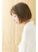 カーキベージュ前下がり切りっぱなしボブ315Y戸田公園10代20代