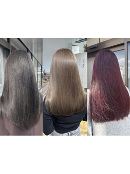 SNSで人気のストレート♪ブリーチ毛でも施術可能！艶×しなやかな髪に◎
