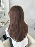 ココアベージュ　ブリーチなし　ココアグレージュ