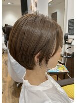 ロータスヘアーデザイン(Lotus Hair Design)&nbsp;【lotus下枝】丸みショートボブ◎10トーン柔らかベージュ