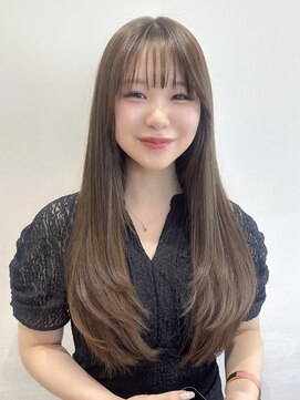 ソピ バイ インビテーション(sopi by invitation) シースルーバング ロングレイヤー ブラウンカラー