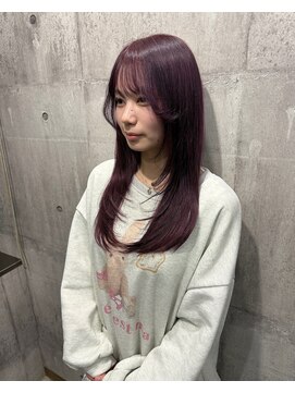 ヘアーサロン 6(hair salon) フェイスレイヤー× ダークピンクパープル