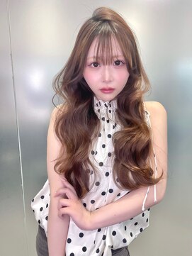 リリー(Lilley) マロンベージュ×小顔レイヤー×韓国風巻き×髪質改善