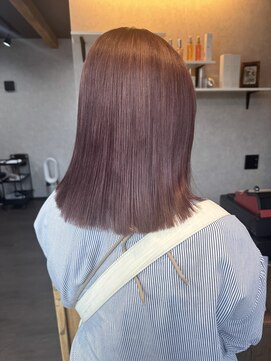 グーテ(Gute) 切りっぱなし×ピンクベージュ◎ブリーチあり