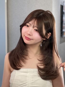 ボタン ハカタ(VOTAN hakata) 【前田七音】レイヤーカット/オリーブベージュ