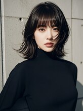 エイチ ウルフカット 大阪梅田(811) マッシュウルフボブパーマミルクティーベージュシルバーアッシュ