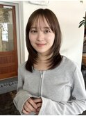 ミディアムレイヤー レイヤーカット　ハッシュカット
