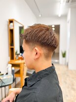 セイドット フクオカ(Say.FUKUOKA) 天神大名ダブルカラーブラウンベージュメンズ短髪刈り上げカラー