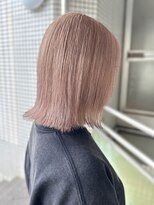 ロジェ(loje)&nbsp;20代30代40代 ピンクミルクベージュ/ミディアムレイヤーボブ